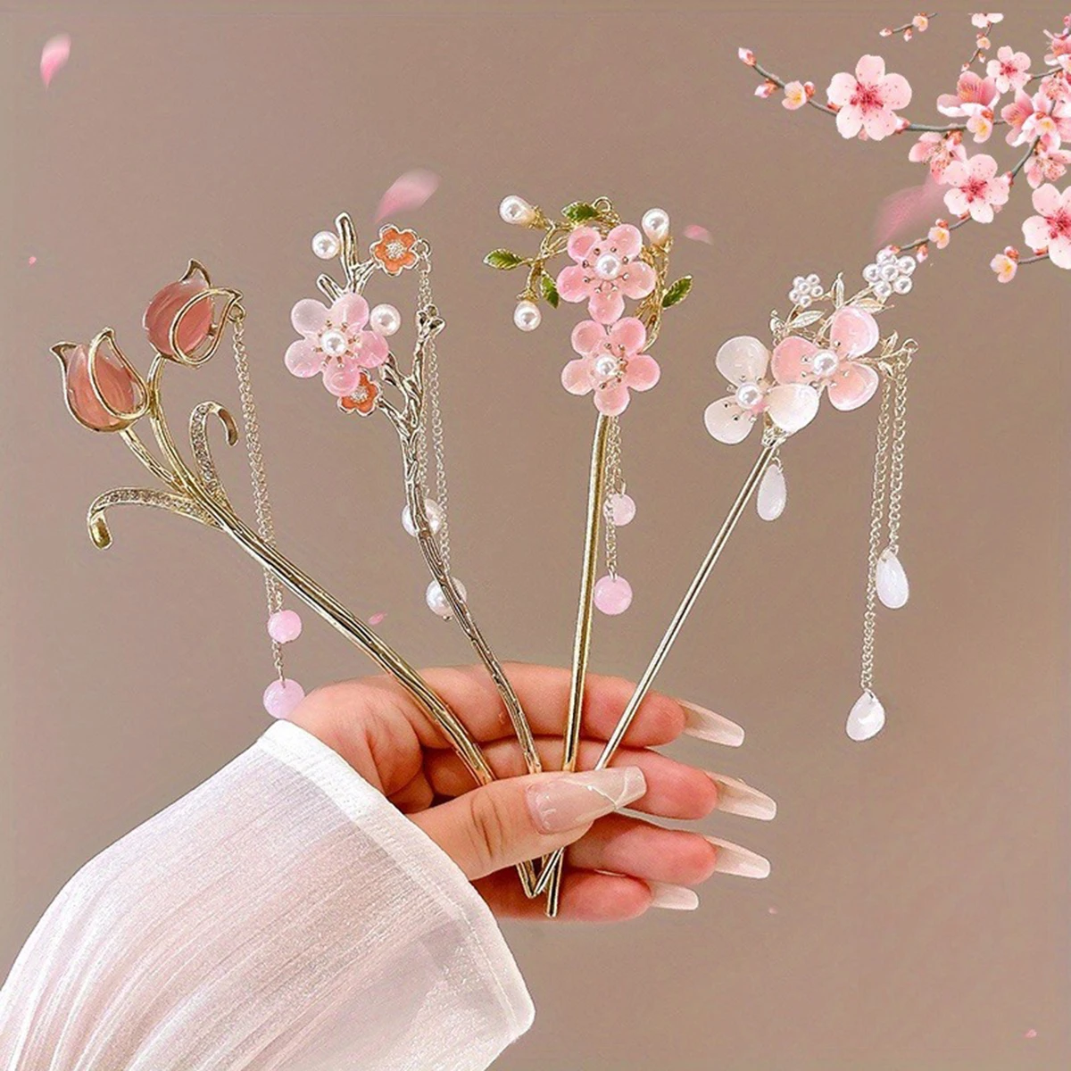 1pc Romantic Chinese Style Hair Accessory Alloy Jewelry Women's Hair Needle Suitable for Daily Wear Gifts Girls Fashion Hairpin