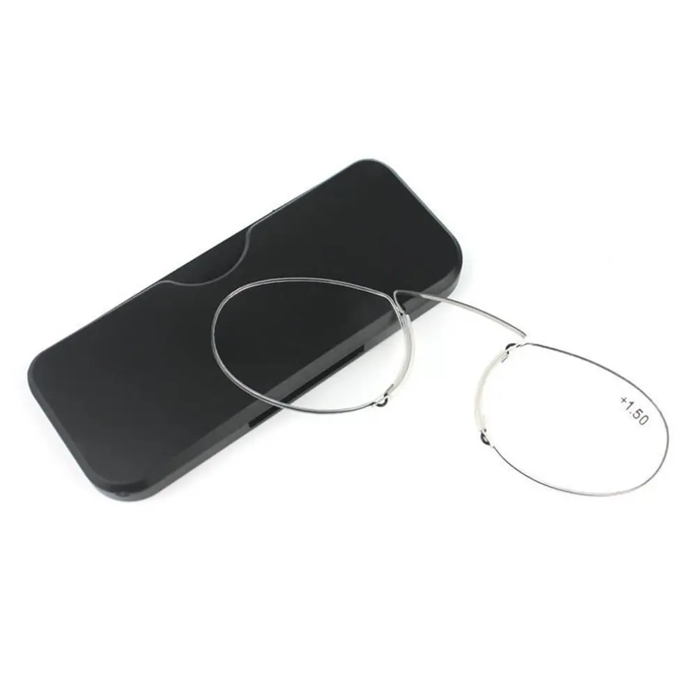 Fashion Nose Clip Reading Glasses Ultra Light and Convenient Mobile Phone Presbyopic Eyeglasses Retro Style HD Reading Glasses