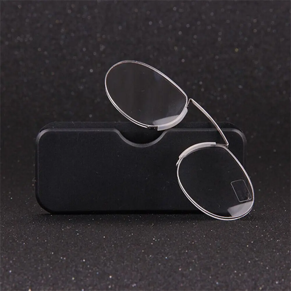 Fashion Nose Clip Reading Glasses Ultra Light and Convenient Mobile Phone Presbyopic Eyeglasses Retro Style HD Reading Glasses