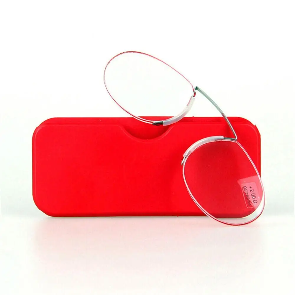 Fashion Nose Clip Reading Glasses Ultra Light and Convenient Mobile Phone Presbyopic Eyeglasses Retro Style HD Reading Glasses