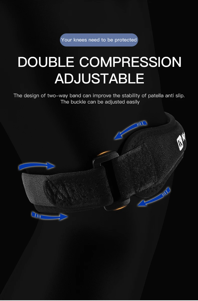 5/3/1 PC Knee Patellar Tendon Knee Support Strape Brace Adjustable Shock Absorption Compression Knee Pad Sleeve for Basketball