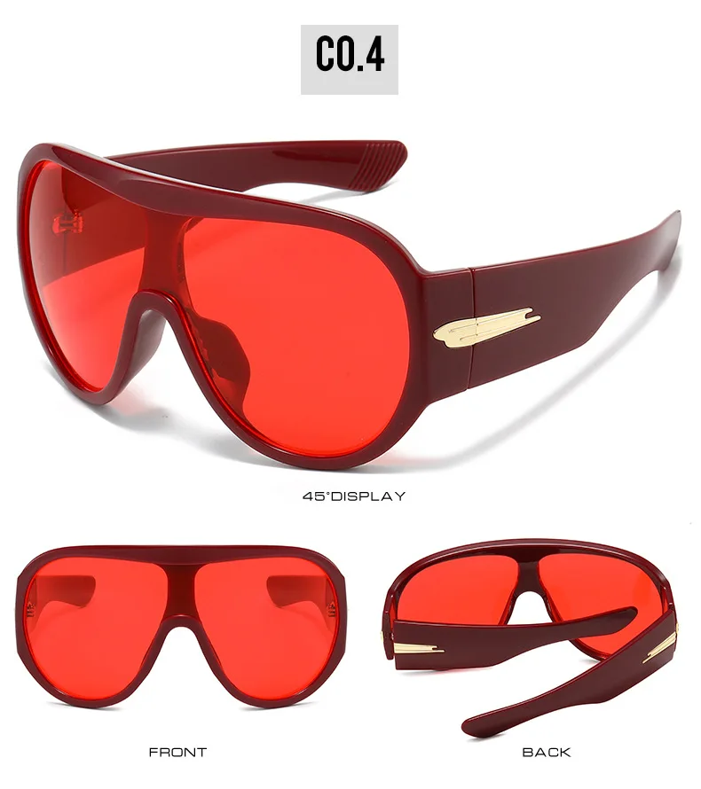 New Fashion Oversized Black One Piece Sunglasses for Women Men vintage Stripe Leg Shield Sun Glasses Ladies sexy Driving Shades