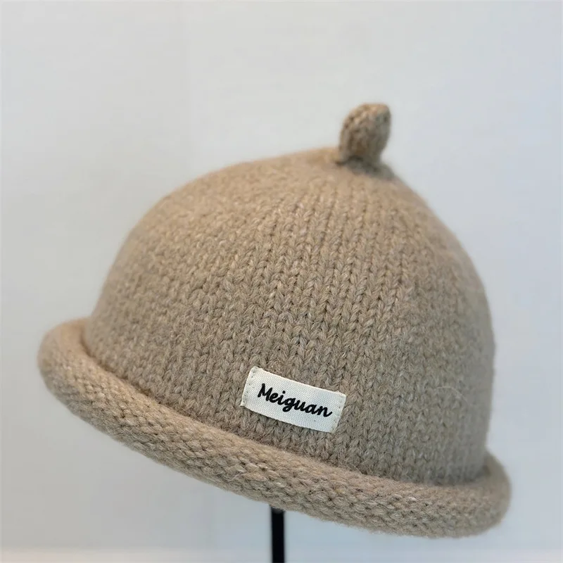 2025 Women's Winter Beanies Turned-up Brim Knitted Woolly Hat Keep Head Warm Knitted Cap Minimalist Style Fashion Accessories