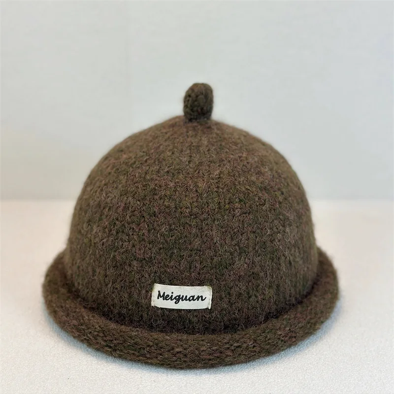 2025 Women's Winter Beanies Turned-up Brim Knitted Woolly Hat Keep Head Warm Knitted Cap Minimalist Style Fashion Accessories