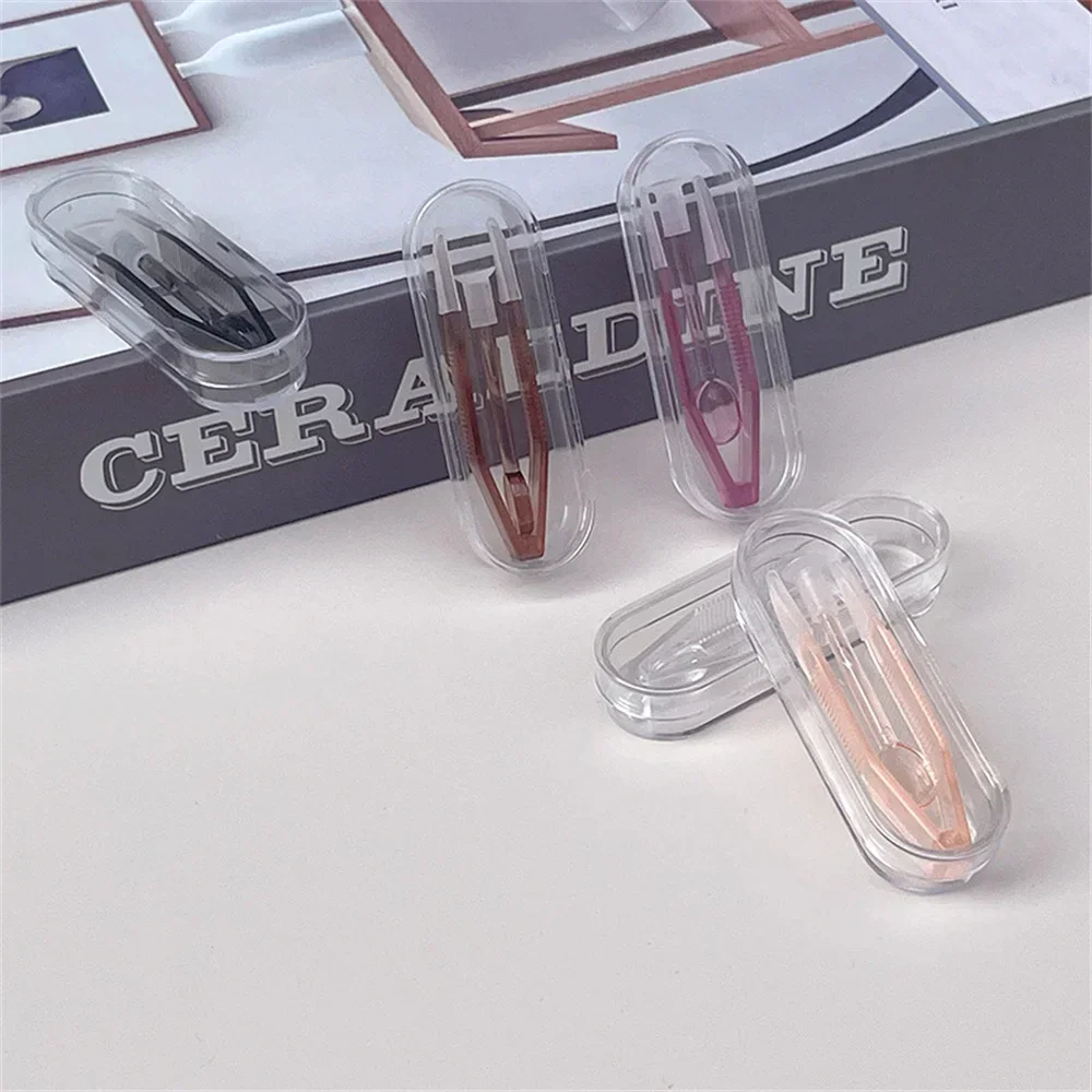 1/2PC Contact Lens Tweezers Wear Tools Transparent Large Long Clamp Rod Set Small Contact Lenses Tweezers