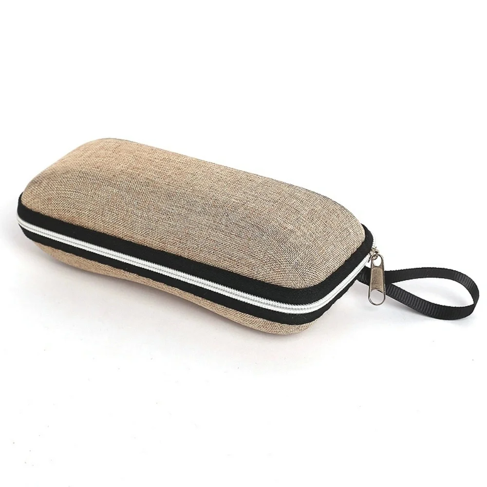 1pc Premium Cool Fresh Glasses Case PU Leather Portable Sunglasses Storage Box Durable Protective Container Eyewear Accessories
