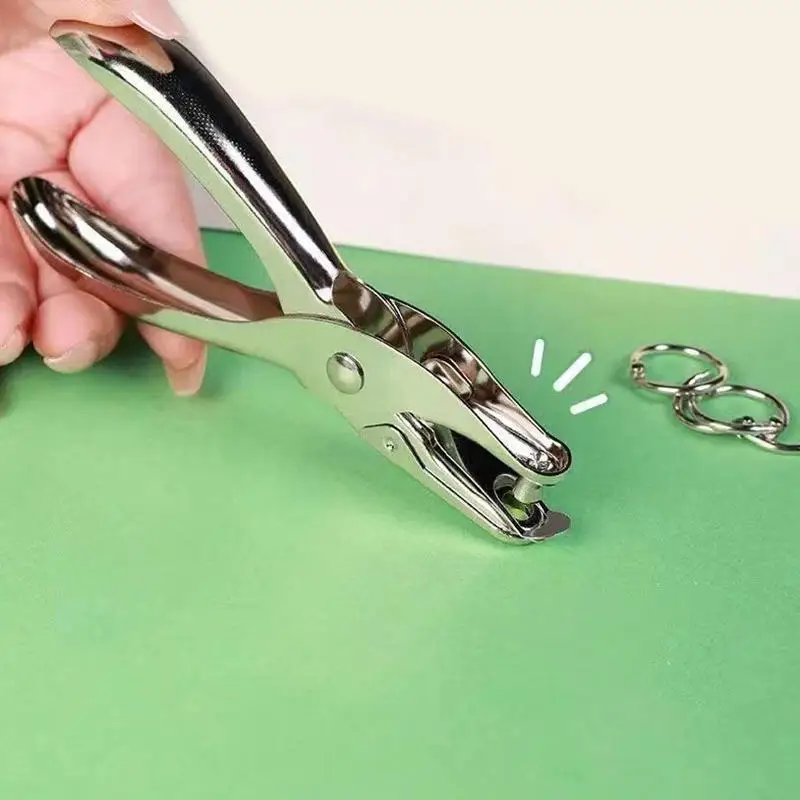 3/6mm Handhold Single Hole Punch Metal Puncher Tool For Scrapbooking Earring Necklace Cards School Stationery Office Supplies