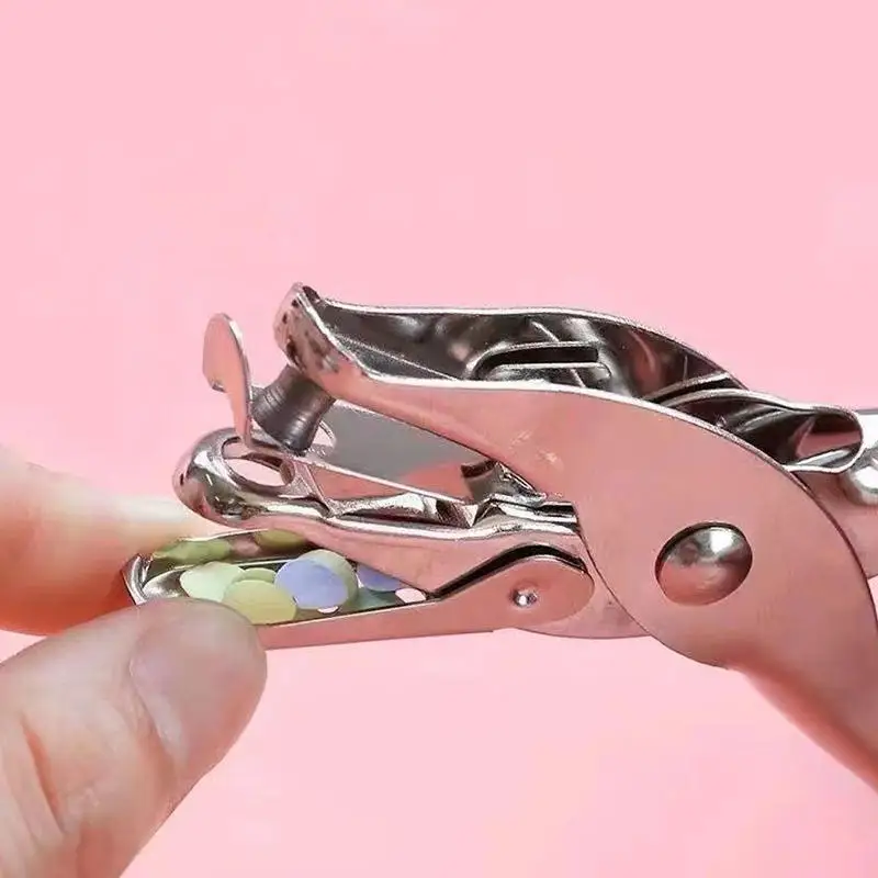 3/6mm Handhold Single Hole Punch Metal Puncher Tool For Scrapbooking Earring Necklace Cards School Stationery Office Supplies