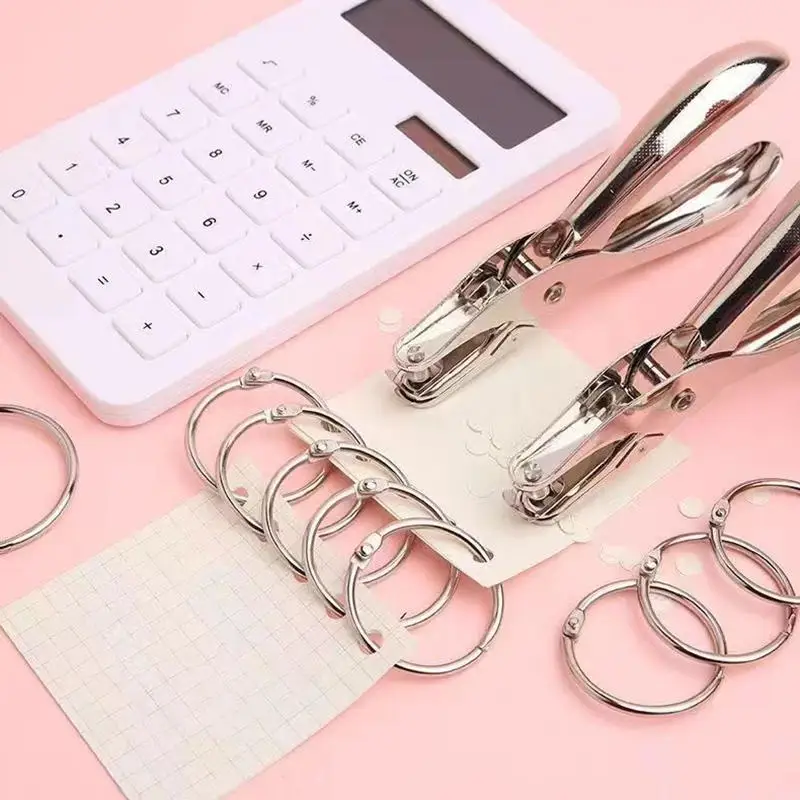 3/6mm Handhold Single Hole Punch Metal Puncher Tool For Scrapbooking Earring Necklace Cards School Stationery Office Supplies