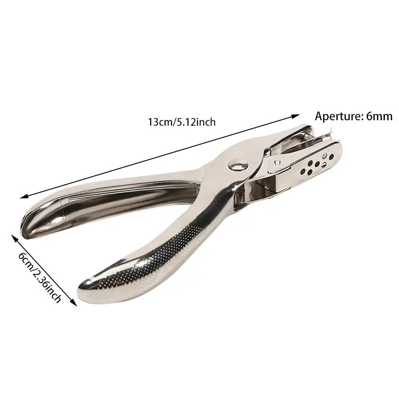 3/6mm Handhold Single Hole Punch Metal Puncher Tool For Scrapbooking Earring Necklace Cards School Stationery Office Supplies