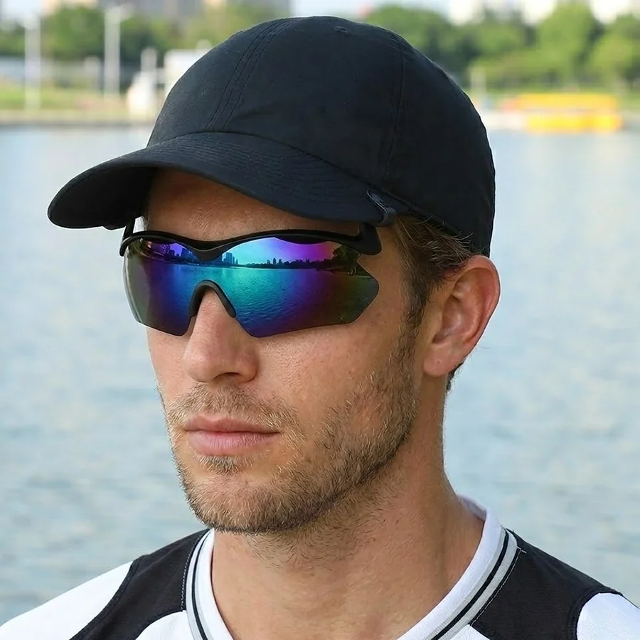 Polarized Clip On Sunglasses For Baseball Cap Men Women Adjustable Lens Angle Sports Cycling Driving Sun Glasses Eyewear Shades