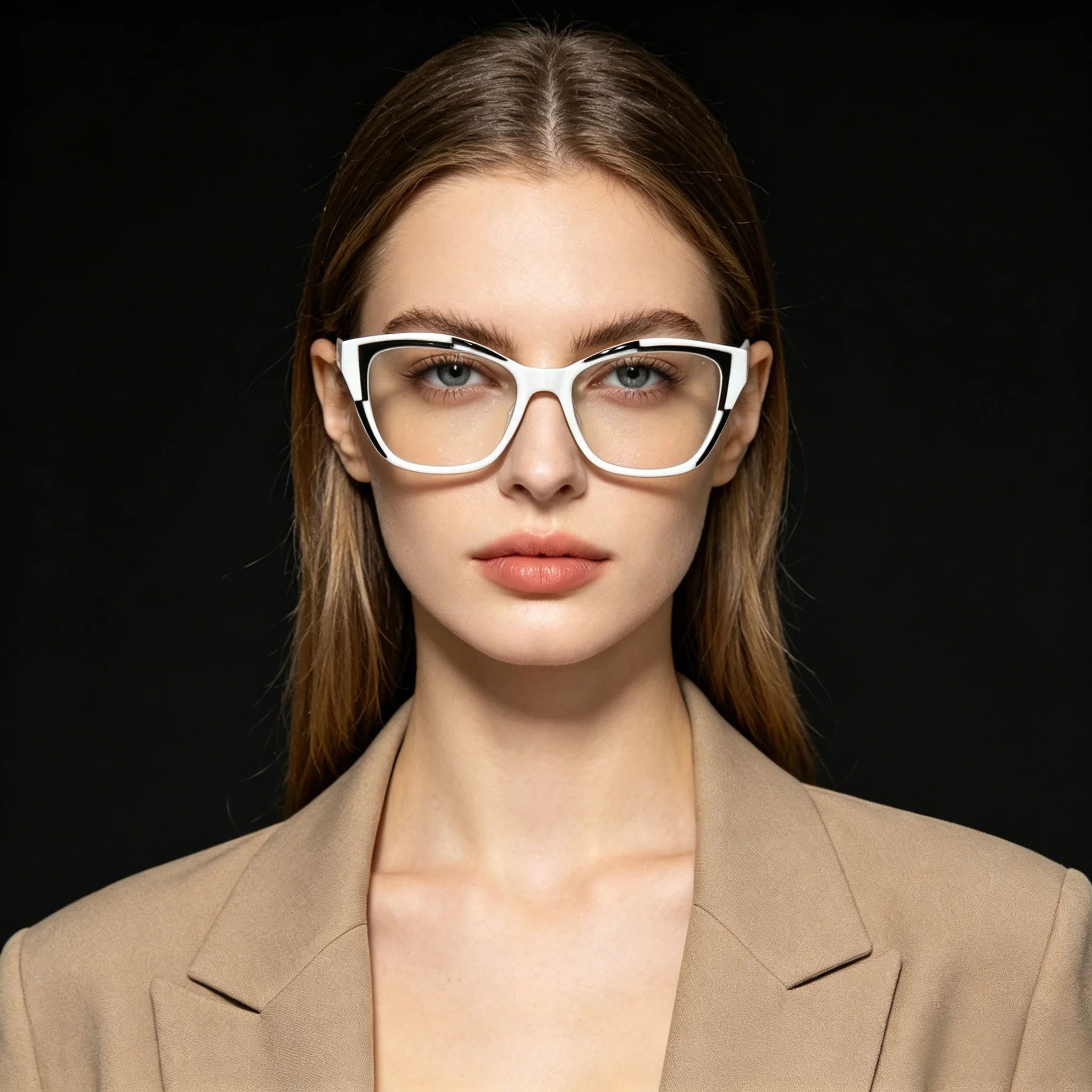 New Fashion Cat Eye Reading Glasses Women Anti-blue Light Eyeglasses Blocking Blue Light Readers Double Color Frame Eyewear