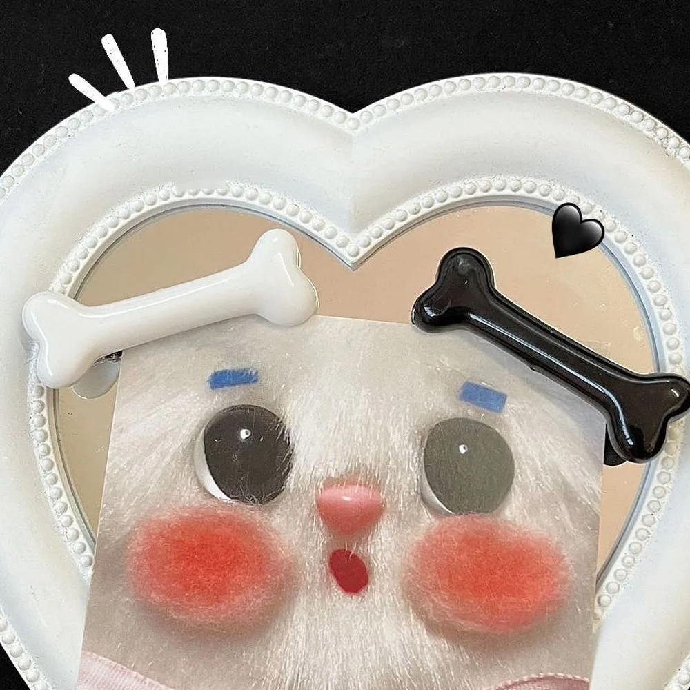 White Bone Hair Clip Cute Cartoon Bobby Pin Y2k Fashion Hair Volume Clip Small Hairpins Barrettes Creative Hair Accessories 2025