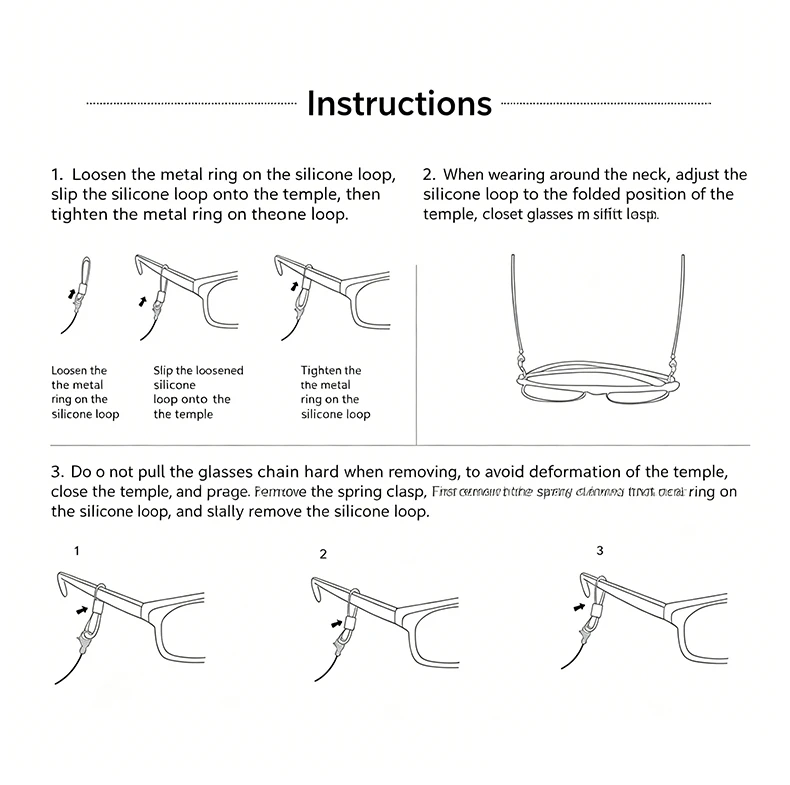 Neutral Silicone Glasses Chain Elastic Anti Slip Eyeglass Lanyard Waterproof Anti Lost Sunglasses Neck Strap Outdoor Sports