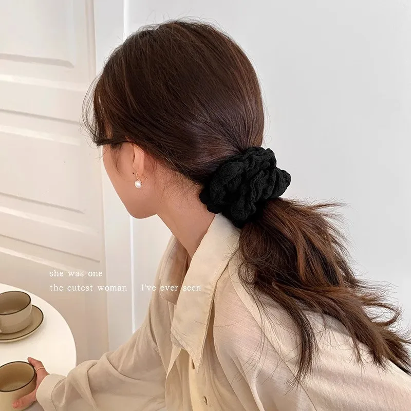 1/3pcs Solid Color Pleated Fabric Hair Ring for Women Simple Ponytail Hair Tie Fashion Girls Do Not Hurt The Hair Scrunchies