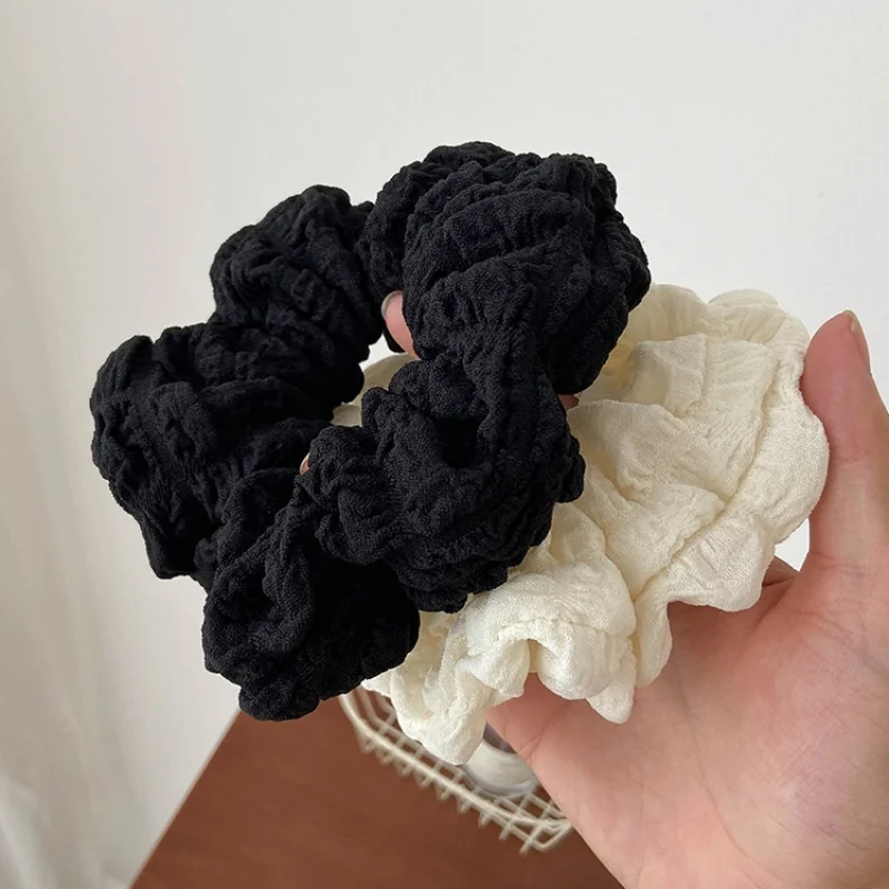 1/3pcs Solid Color Pleated Fabric Hair Ring for Women Simple Ponytail Hair Tie Fashion Girls Do Not Hurt The Hair Scrunchies