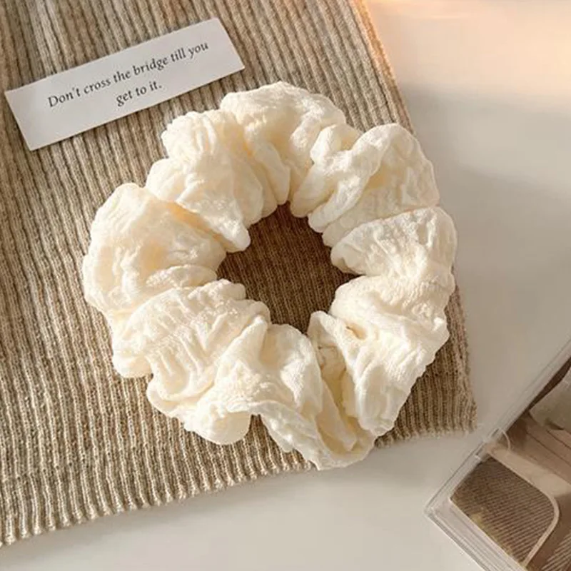 1/3pcs Solid Color Pleated Fabric Hair Ring for Women Simple Ponytail Hair Tie Fashion Girls Do Not Hurt The Hair Scrunchies
