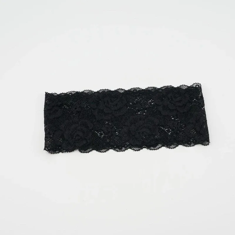 Sweet Wide Lace Hair Band Girls Hollow Lace Elastic Headwrap Hair Accessories Women Fashion Hollow Wide Headwear Hair Hoop
