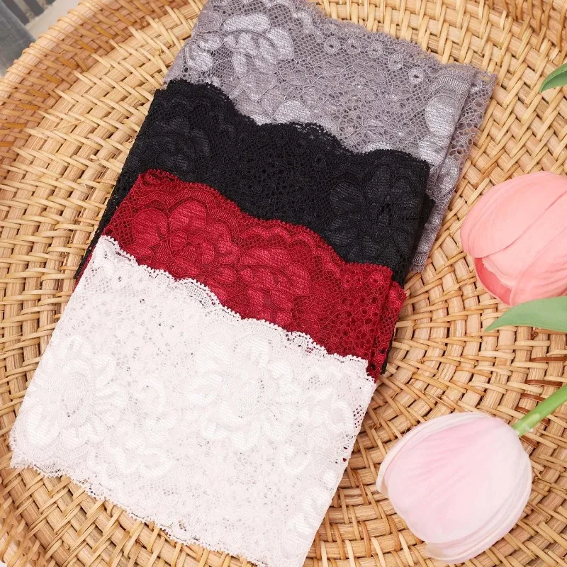 Sweet Wide Lace Hair Band Girls Hollow Lace Elastic Headwrap Hair Accessories Women Fashion Hollow Wide Headwear Hair Hoop