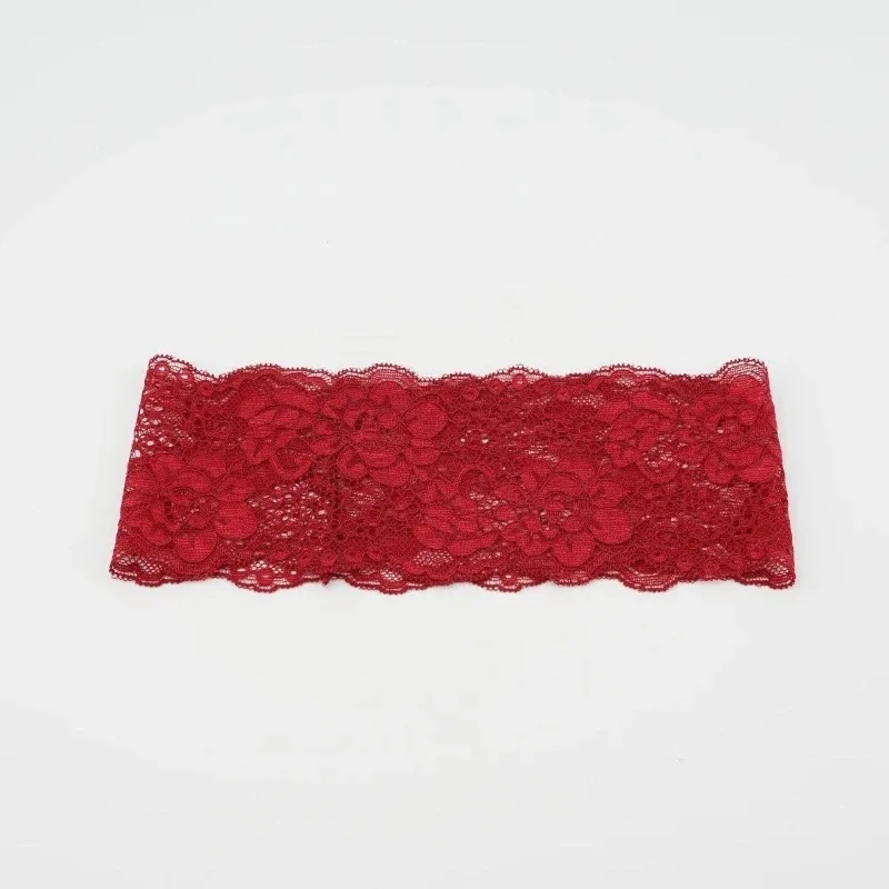 Sweet Wide Lace Hair Band Girls Hollow Lace Elastic Headwrap Hair Accessories Women Fashion Hollow Wide Headwear Hair Hoop