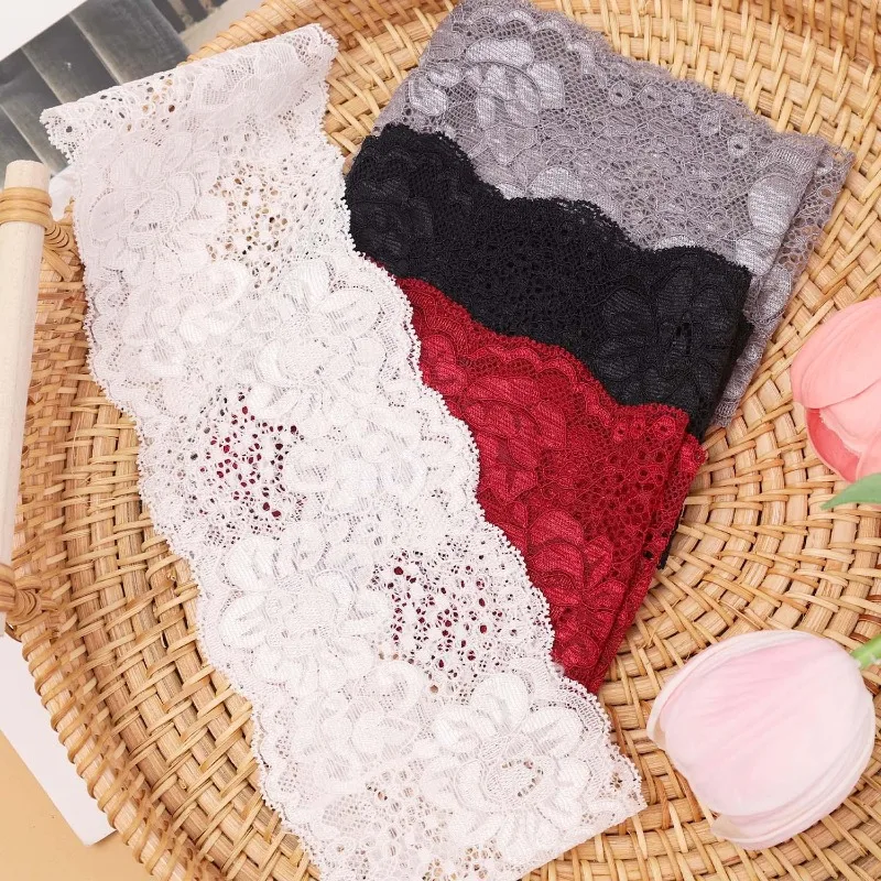 Sweet Wide Lace Hair Band Girls Hollow Lace Elastic Headwrap Hair Accessories Women Fashion Hollow Wide Headwear Hair Hoop