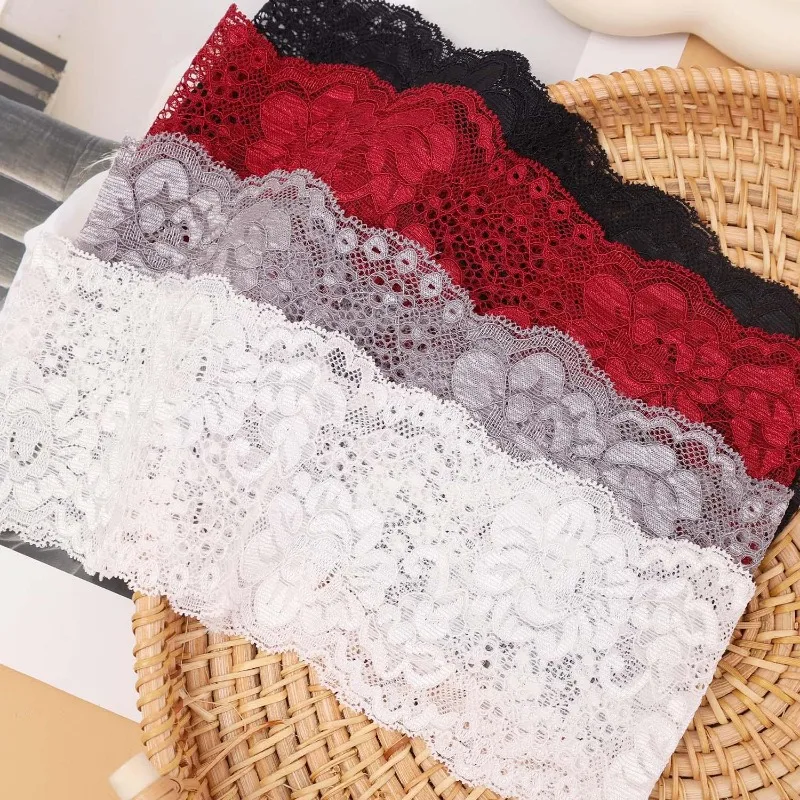 Sweet Wide Lace Hair Band Girls Hollow Lace Elastic Headwrap Hair Accessories Women Fashion Hollow Wide Headwear Hair Hoop