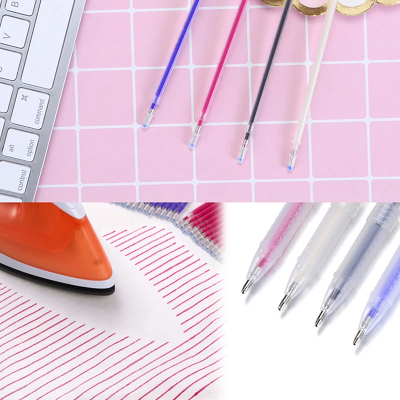 10pcs Heat Erasable Pen High Temperature Disappearing Fabric Marker Tailoring