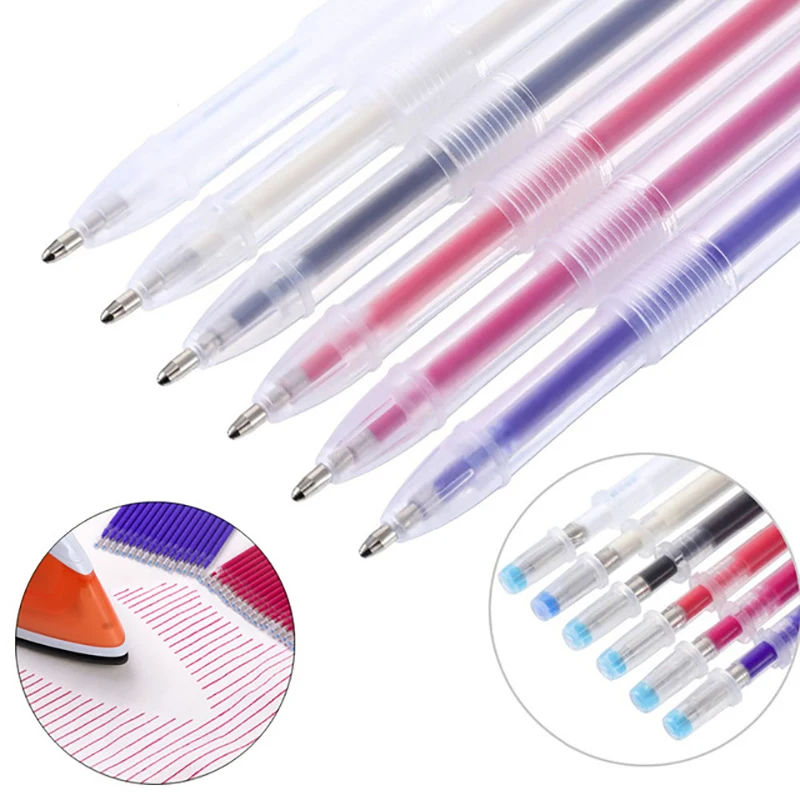 10pcs Heat Erasable Pen High Temperature Disappearing Fabric Marker Tailoring