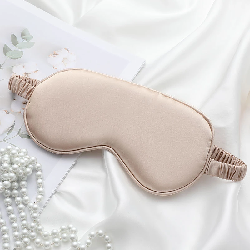 Double-Sided Silk Sleeping Eyeshade Light Blocking Breathable Travel Sleep Eye Mask Shields Protective Safety Goggle Eye Wear