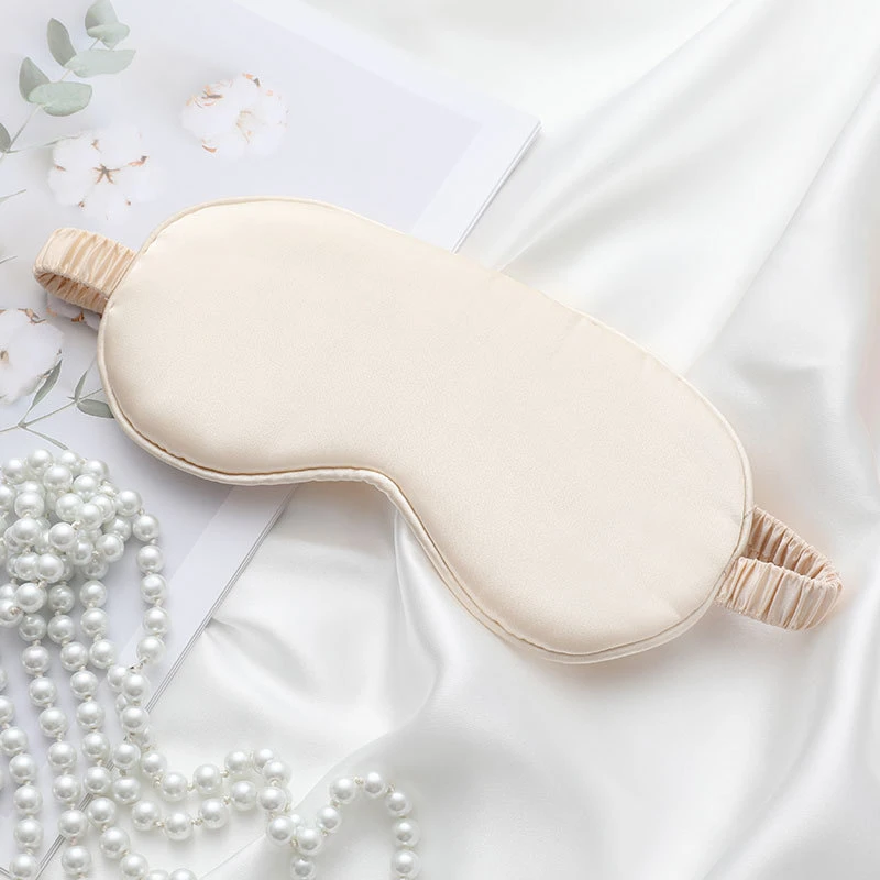 Double-Sided Silk Sleeping Eyeshade Light Blocking Breathable Travel Sleep Eye Mask Shields Protective Safety Goggle Eye Wear