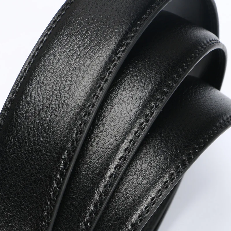 Men's Automatic Buckle Belts No Buckle Belt Brand Belt Men High Quality Male Genuine Strap Jeans Belt 3.5cm Belts