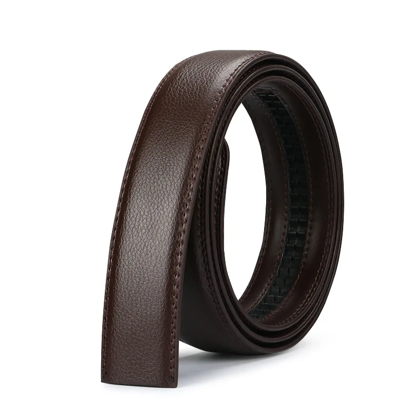 Men's Automatic Buckle Belts No Buckle Belt Brand Belt Men High Quality Male Genuine Strap Jeans Belt 3.5cm Belts