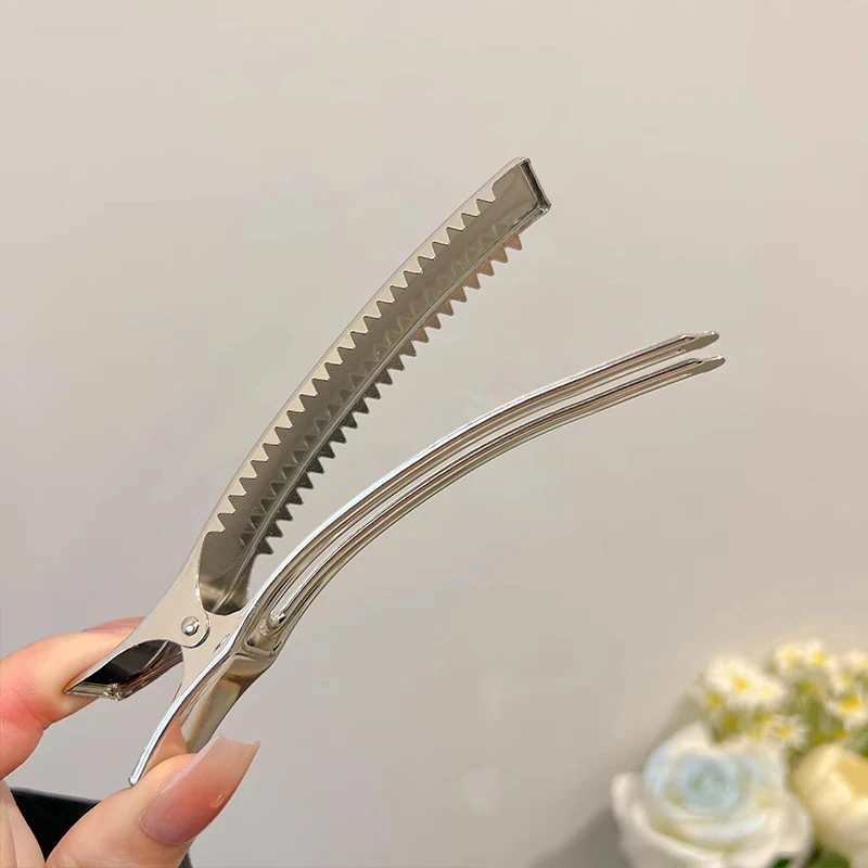 Korean Women Elegant Hair Clips Barrettes for Girls Metal Hair Claws Hairpin Bangs Duckbill Clip Ponytail Fashion Accessories