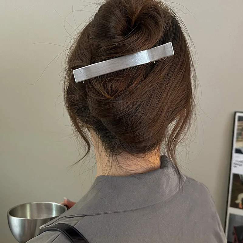 Korean Women Elegant Hair Clips Barrettes for Girls Metal Hair Claws Hairpin Bangs Duckbill Clip Ponytail Fashion Accessories