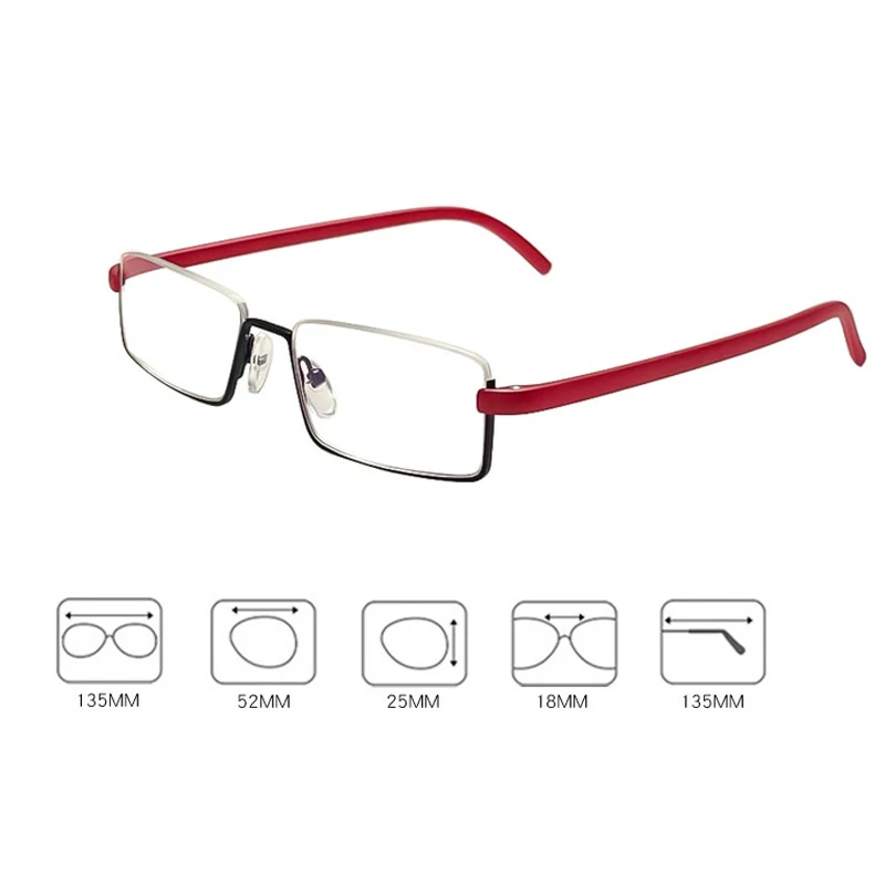 Flexible Half Frame Reading Glasses with Box Men Women Portable Anti-blue Eyeglasses Unisex Presbyopia Eyewear +1.0 To +4.0
