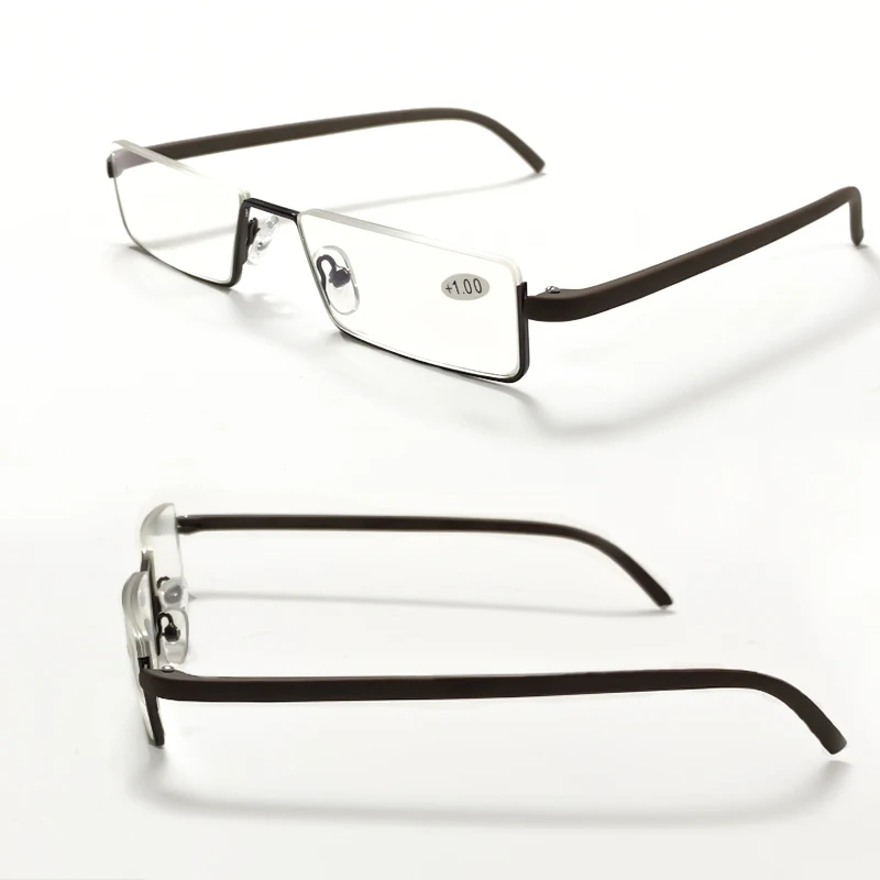 Flexible Half Frame Reading Glasses with Box Men Women Portable Anti-blue Eyeglasses Unisex Presbyopia Eyewear +1.0 To +4.0