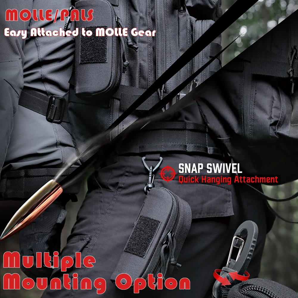 Tactical MOLLE Sunglass Case Semi-Hard Shell Eyewear Pouch with Clip Anti-Crush & Universal Fit for Glasses & Sunglasses