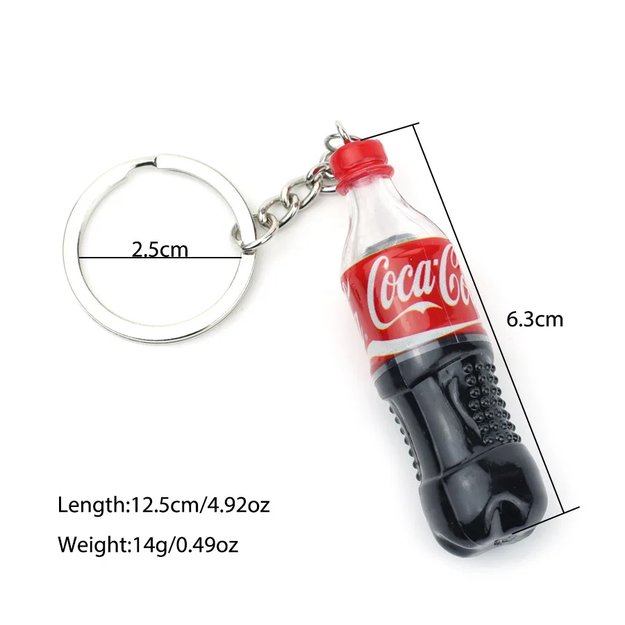 Creative Beverage Bottle Keychain Apparel Accessories Unisex 5 Styles Miniature Cool Hanging Trinket Party Friends Gift Keyring