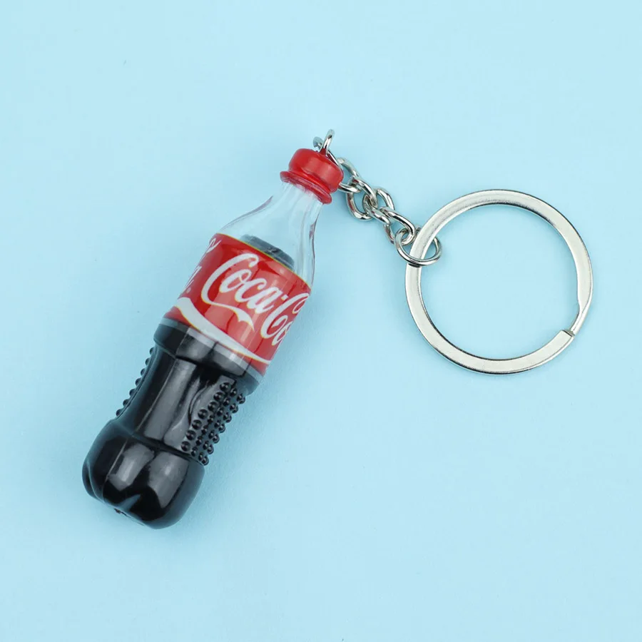 Creative Beverage Bottle Keychain Apparel Accessories Unisex 5 Styles Miniature Cool Hanging Trinket Party Friends Gift Keyring