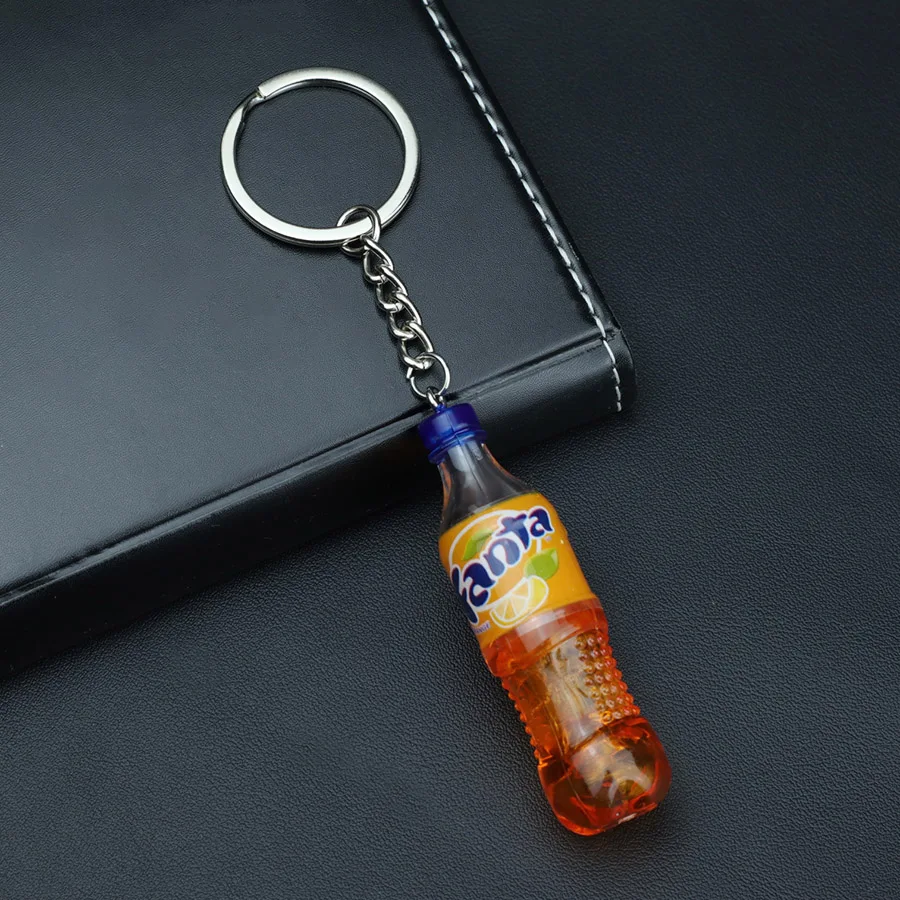 Creative Beverage Bottle Keychain Apparel Accessories Unisex 5 Styles Miniature Cool Hanging Trinket Party Friends Gift Keyring