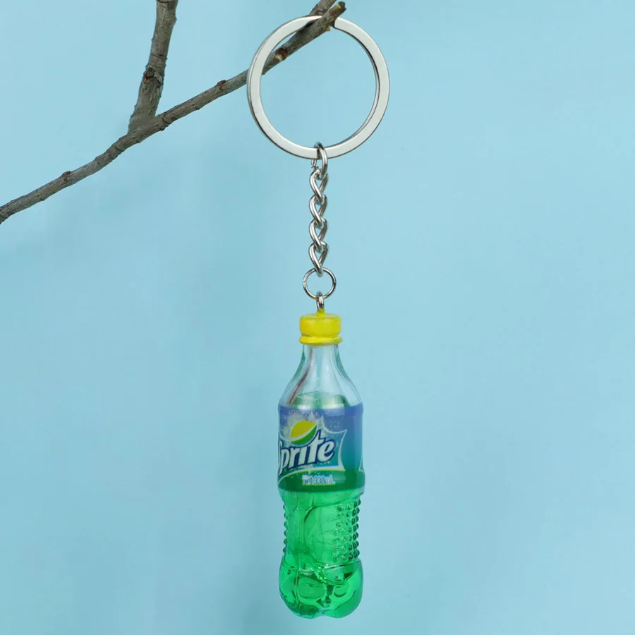Creative Beverage Bottle Keychain Apparel Accessories Unisex 5 Styles Miniature Cool Hanging Trinket Party Friends Gift Keyring