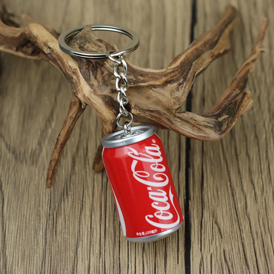 Creative Beverage Bottle Keychain Apparel Accessories Unisex 5 Styles Miniature Cool Hanging Trinket Party Friends Gift Keyring