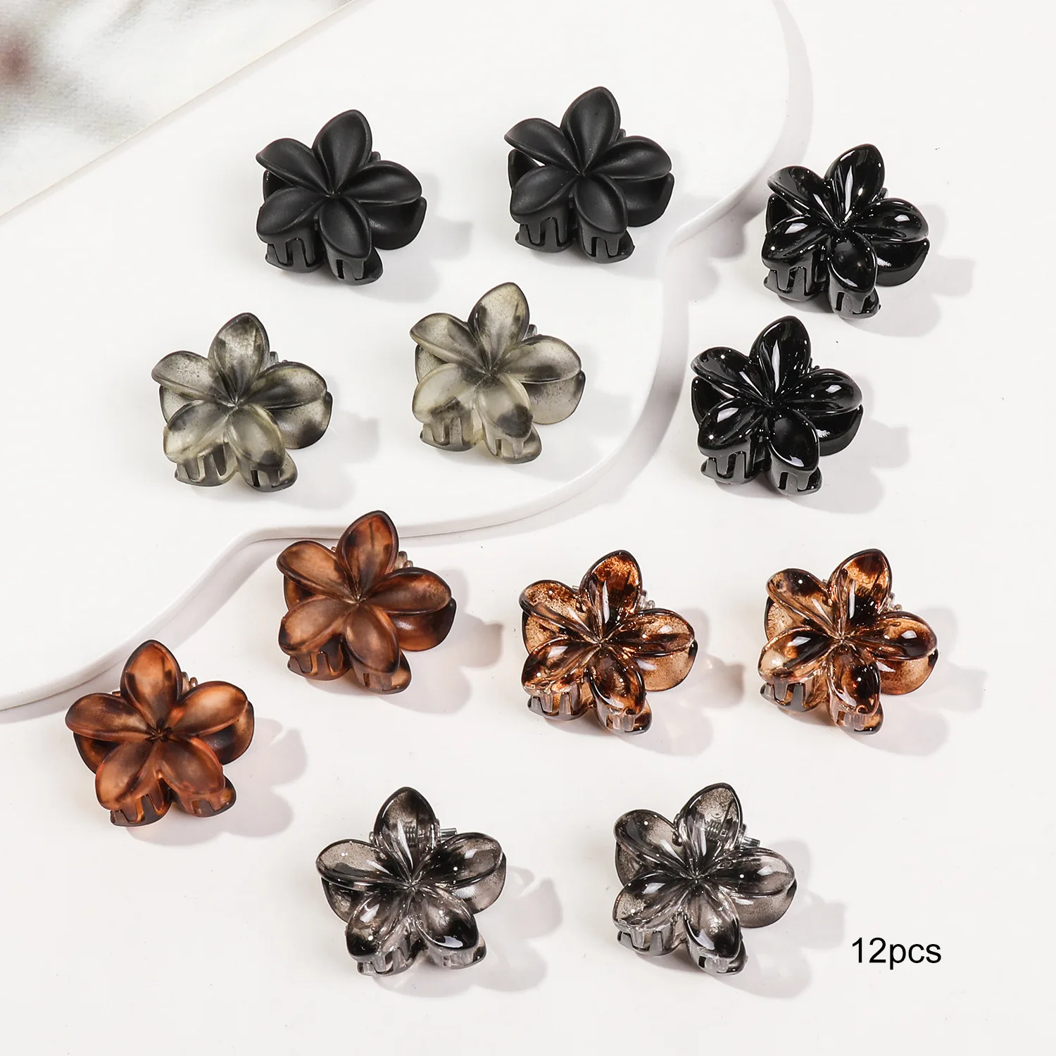 New Fashion 12Pcs/Set Small Floral Geometric Hair Clip Barrettes for Kid Women Girls Accessories Headwear