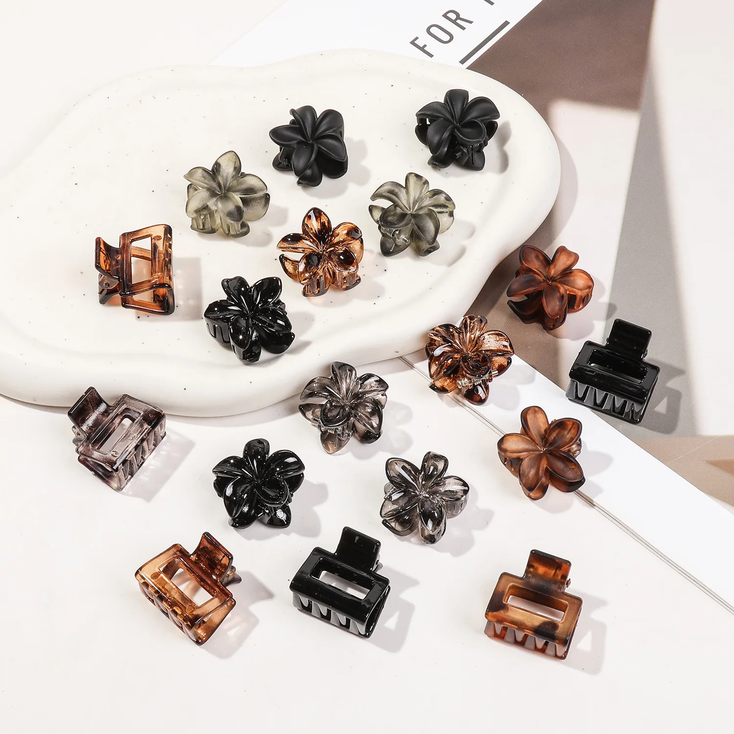 New Fashion 12Pcs/Set Small Floral Geometric Hair Clip Barrettes for Kid Women Girls Accessories Headwear