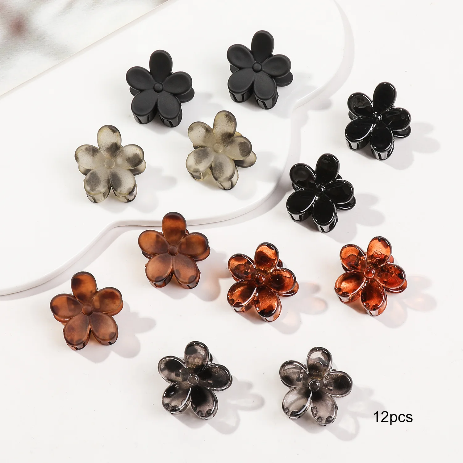 New Fashion 12Pcs/Set Small Floral Geometric Hair Clip Barrettes for Kid Women Girls Accessories Headwear