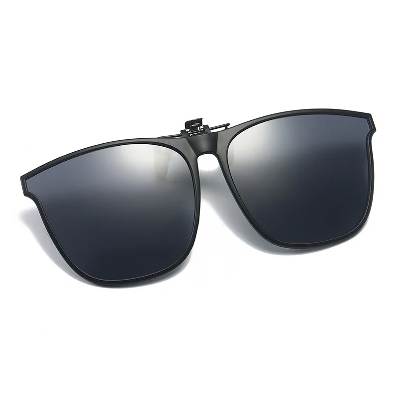 Polarized Clip On Sunglasses Men Women Car Driver Goggles Night Vision Eyewear Anti Glare Vintage Square Sun Glasses