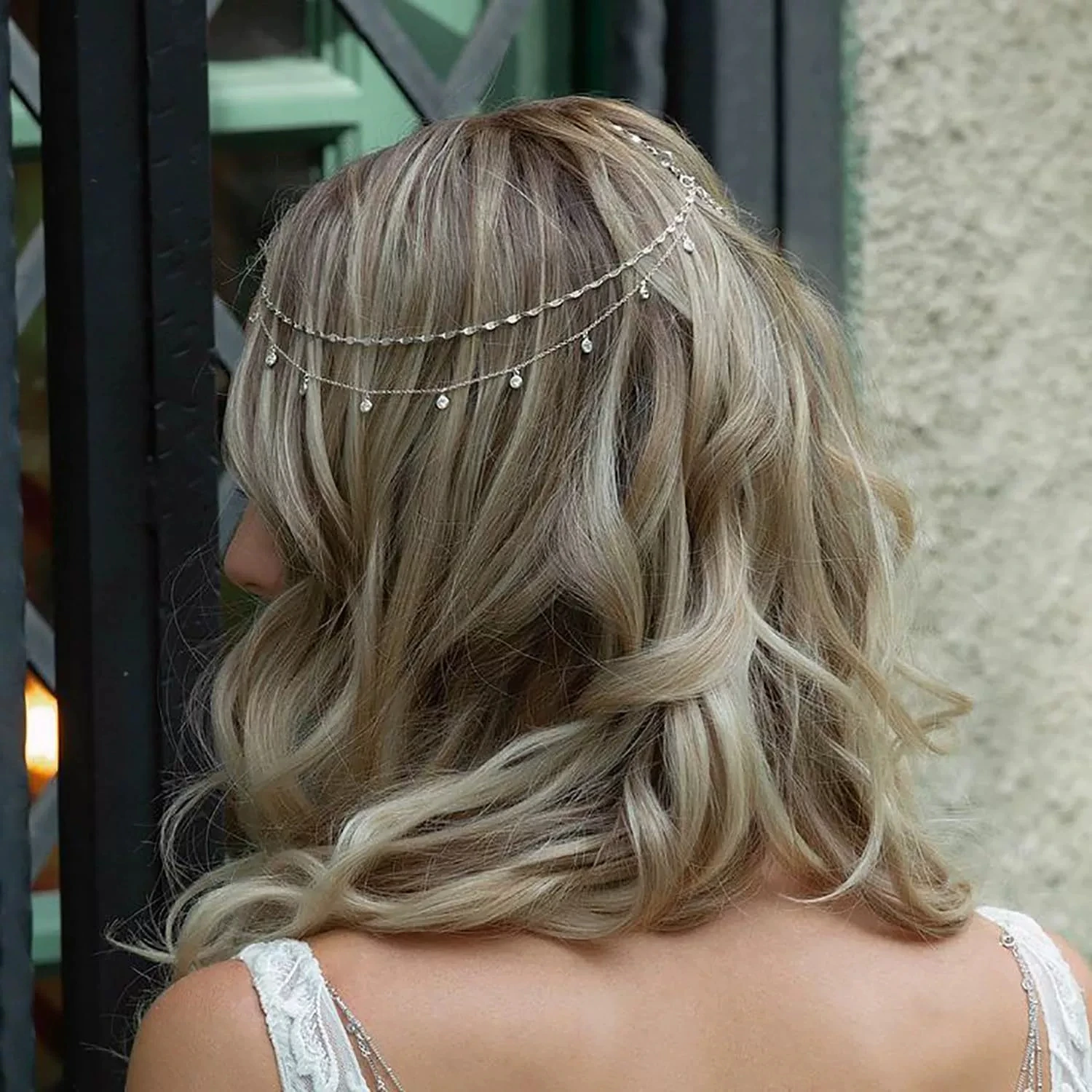 Fashion Boho Crystal Head Chain Wedding Hair Accessories Elegant Headpiece Bling Bridal Forehead Chain Indian Jewelry Gifts