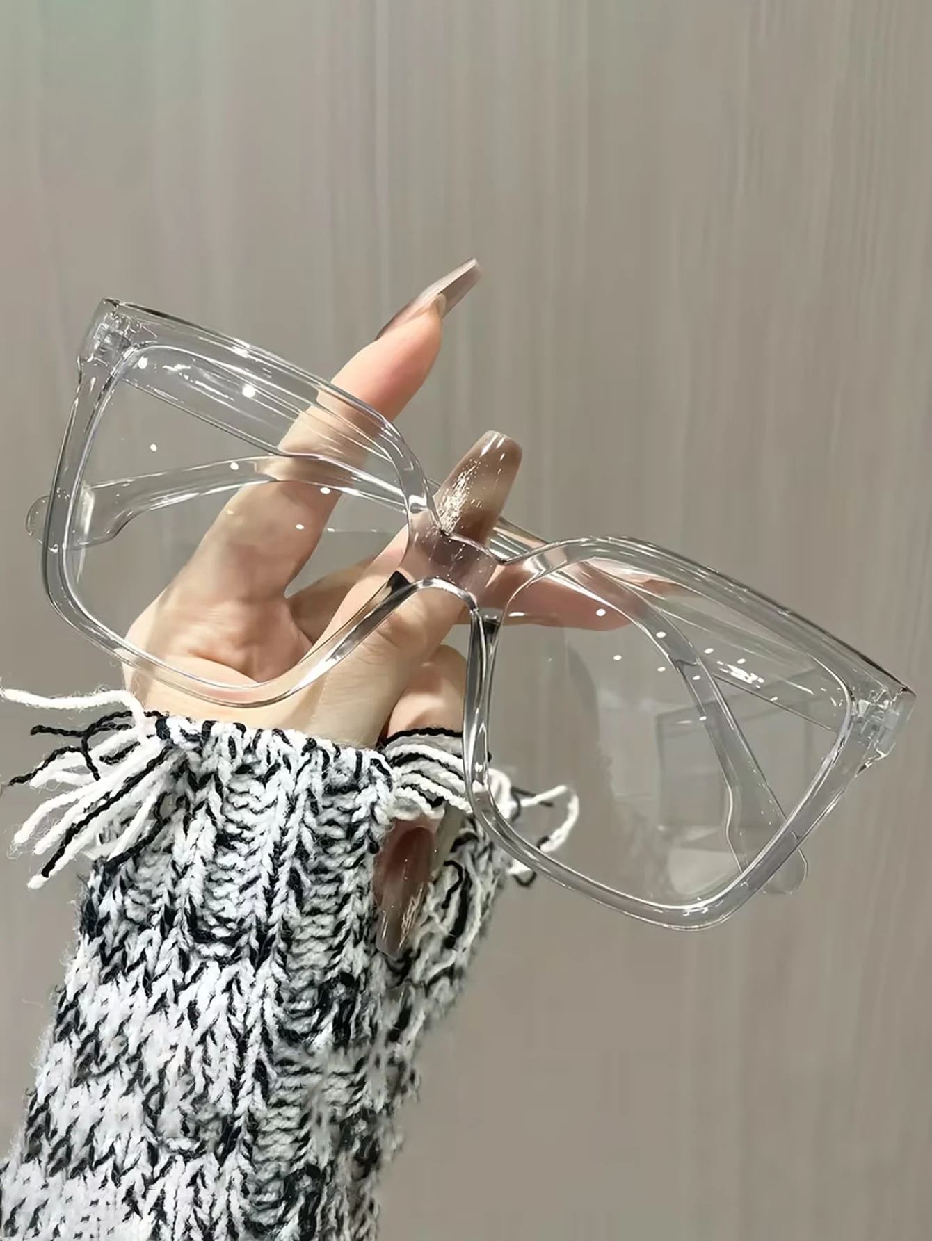 1Pc/2Pcs/3Pcs/4Pcs Elegant, Simple and Stylish Geometric Glasses with Transparent Lenses, Suitable for Daily Office Reading
