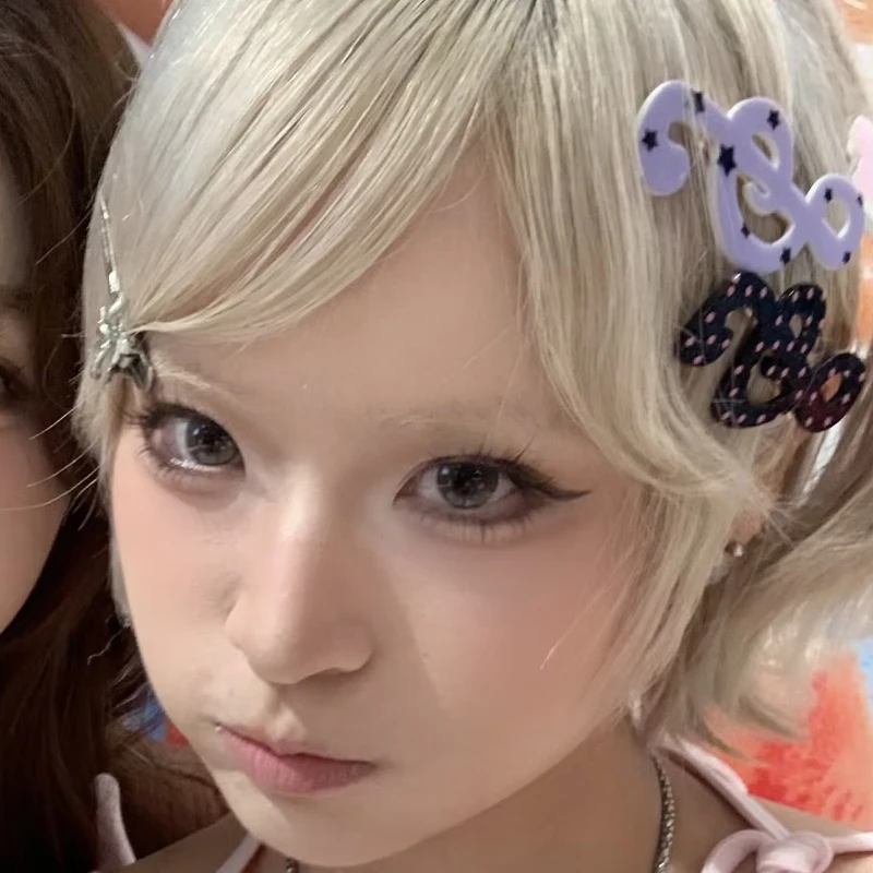 1/2pcs Y2K Style Musical Note Hair Clip Harajuku Hairclips Side Bangs Clip Sweet Girl Hairpin for Women Trendy Hair Accessories