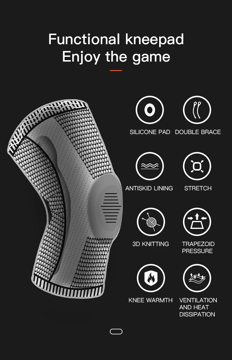 Double Compression Knee Sleeve Support for Knee Pain Sports Running Gym Joint Pain Relief Meniscus Tear Injury Recovery